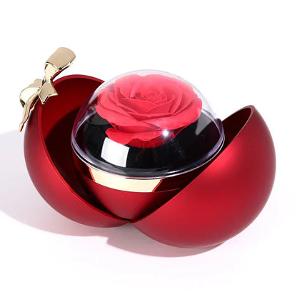 Cofanetto Regalo con Rosa Eterna – Collana Doppio Cuore Incisa