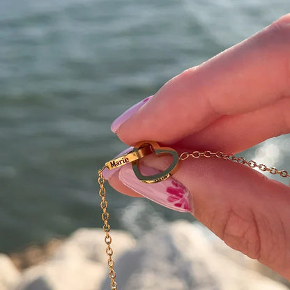Cofanetto Regalo con Rosa Eterna – Collana Doppio Cuore Incisa