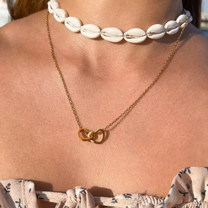 Cofanetto Regalo con Rosa Eterna – Collana Doppio Cuore Incisa
